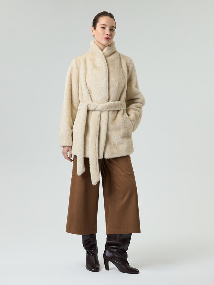 Экошуба с шалевым воротником